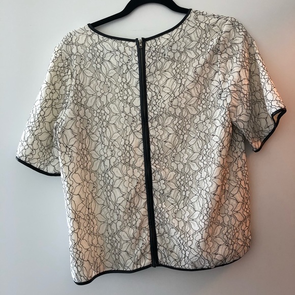 JOA Lace and Leather Top - Picture 2 of 3
